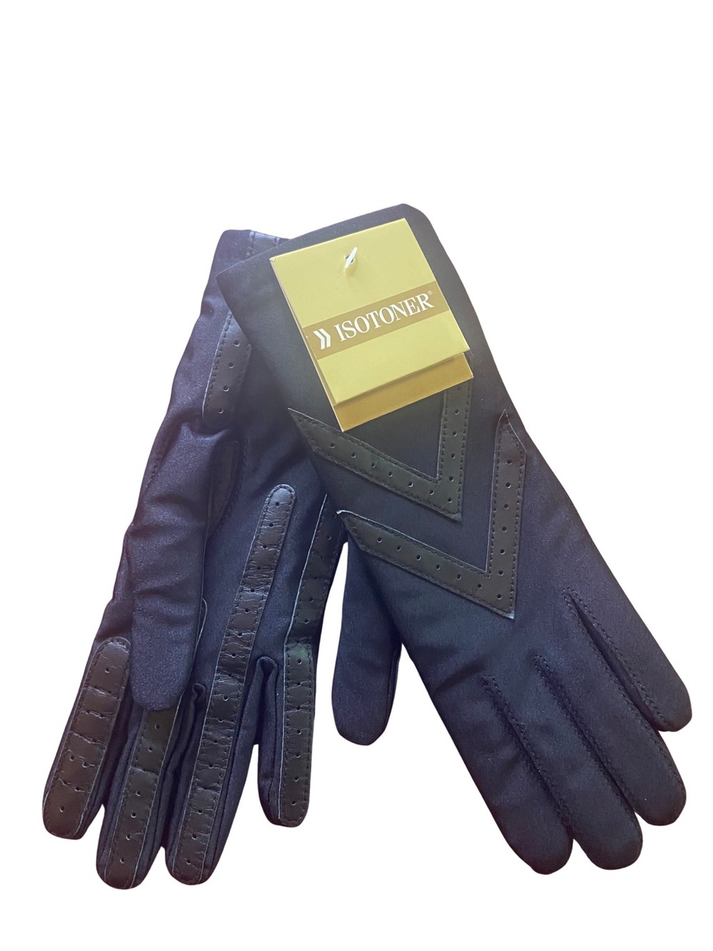 isotoner Women's Water Repellent Spandex Stretch Gloves with Touchscreen Trim